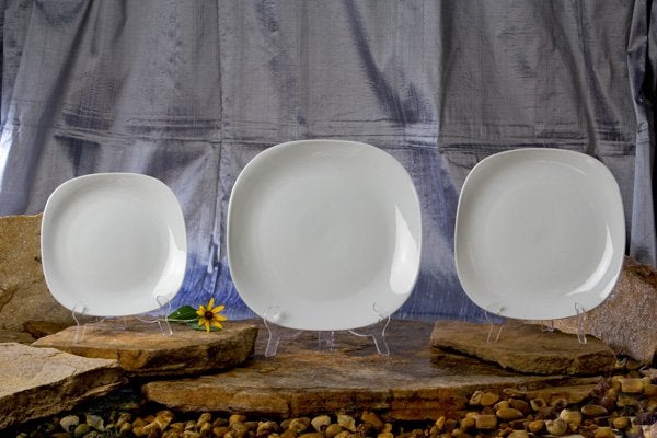 Rounded Square White Porcelain